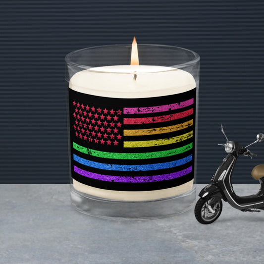 American Pride flag soy wax candle